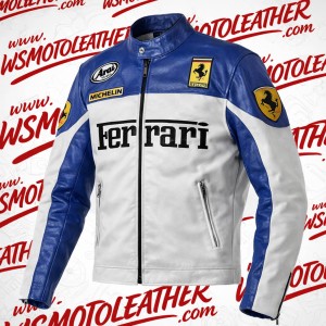   F1 Ferrari Leather Racing Jacket-Premium Cowhide Motorsport Style